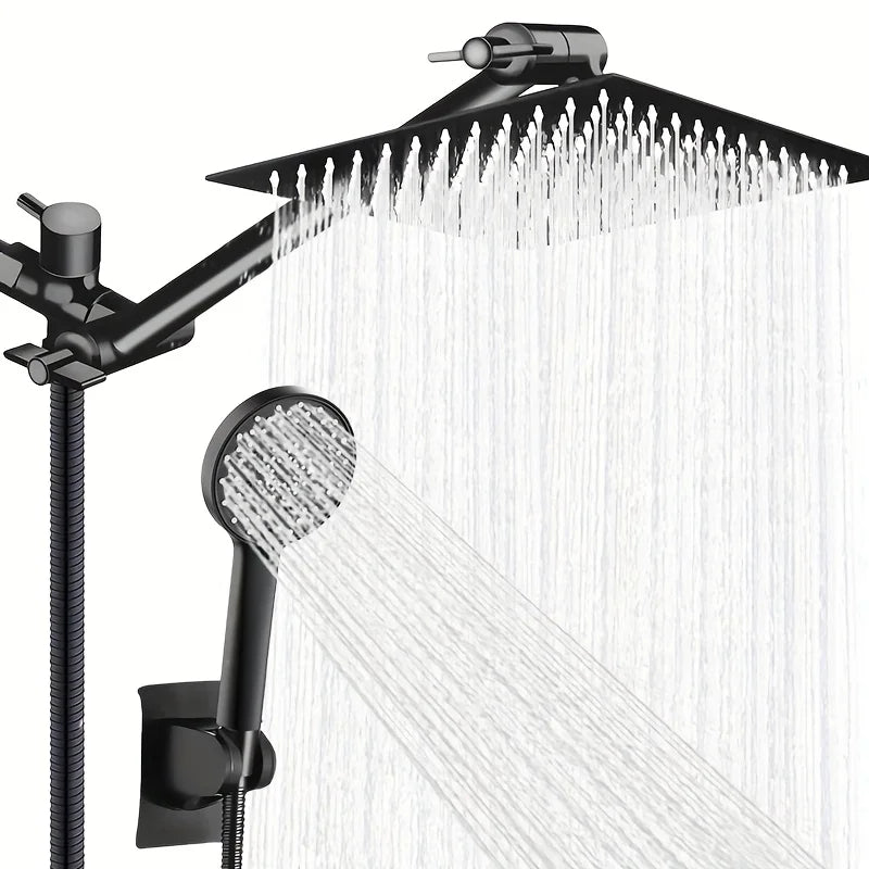 Stainless Steel Chrome Shower Set With Extended Lever Arm