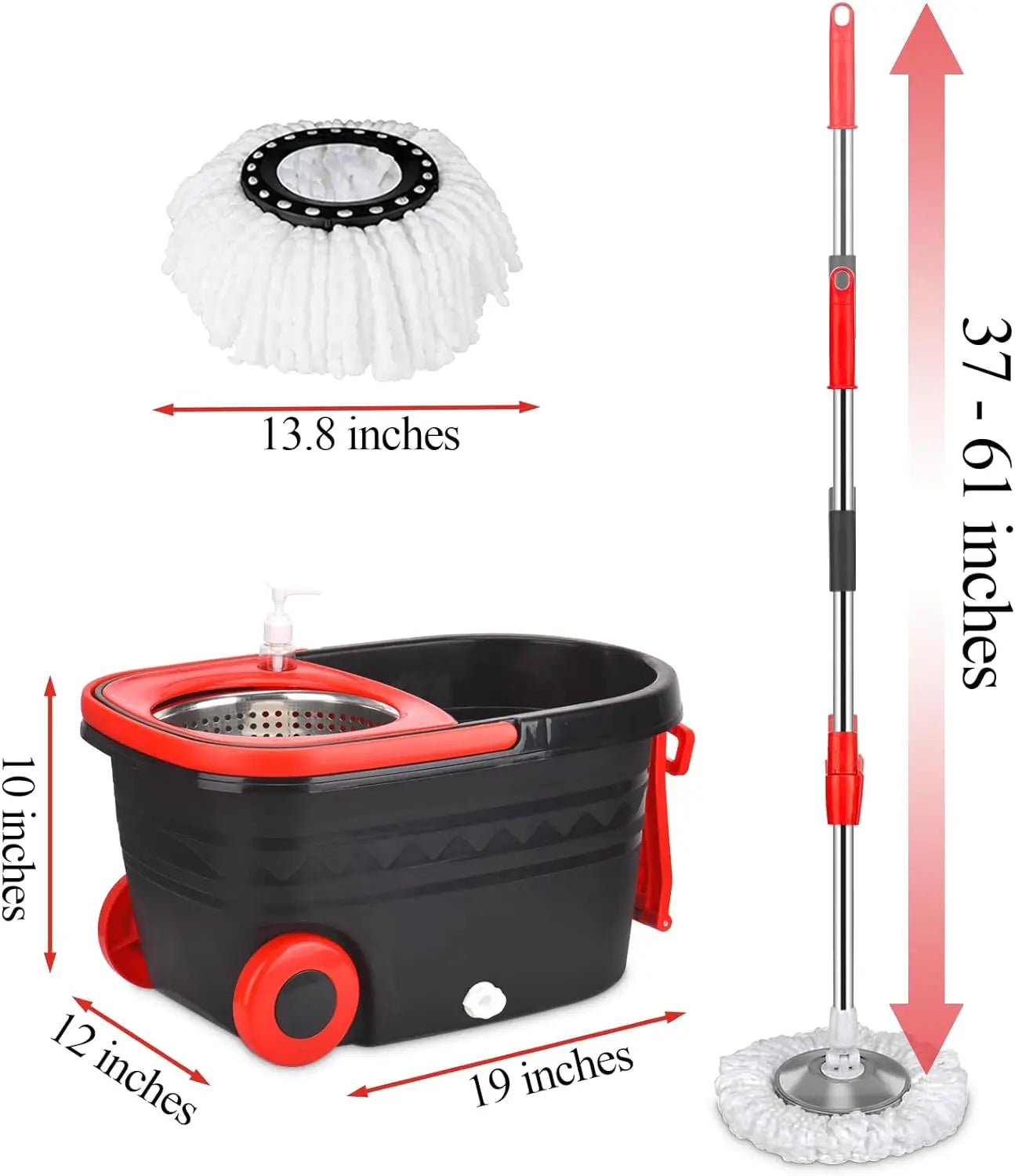 CN Zhejiang 360 Degree Spin Mop Bucket System Extendable Handle