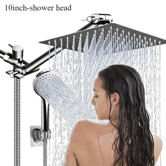 Stainless Steel Chrome Shower Set With Extended Lever Arm