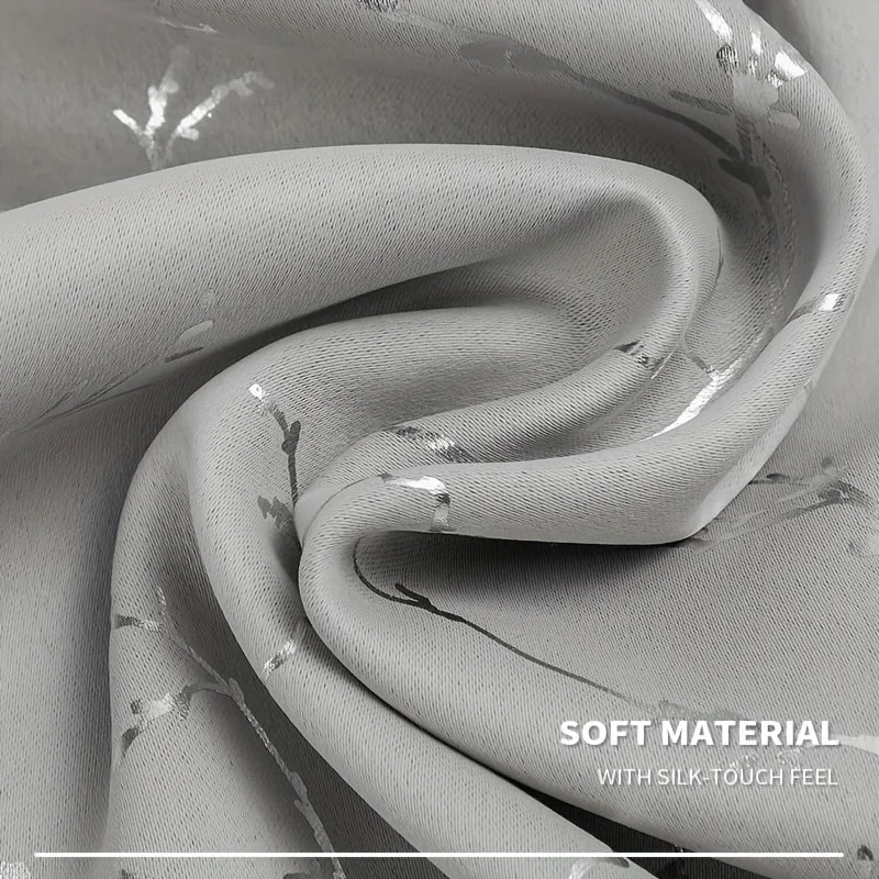 CN Zhejiang Blackout Curtains Grommet Pack Of 2 Tree Print