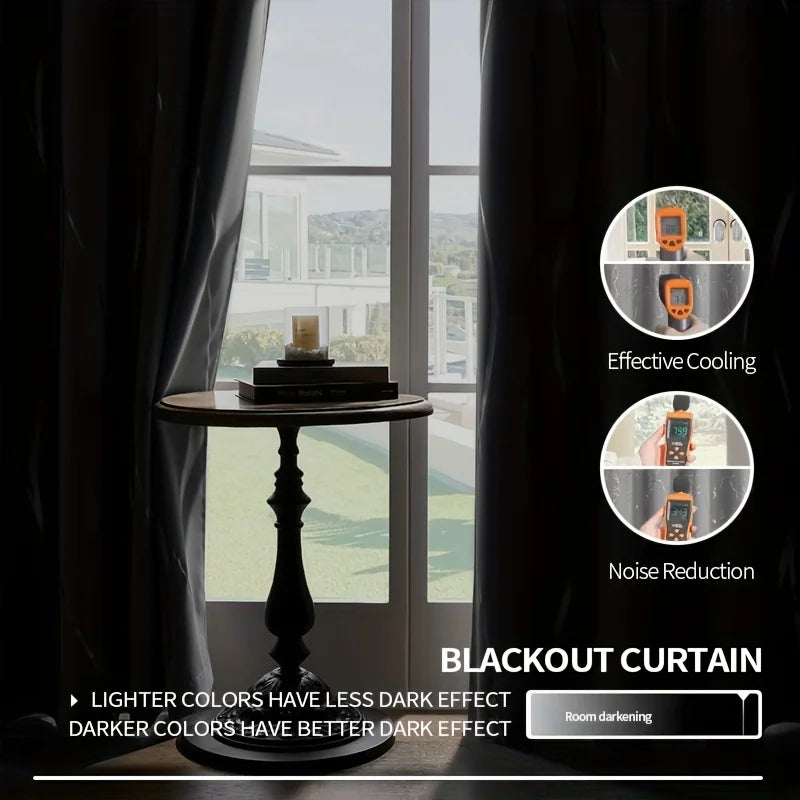 CN Zhejiang Blackout Curtains Grommet Pack Of 2 Tree Print